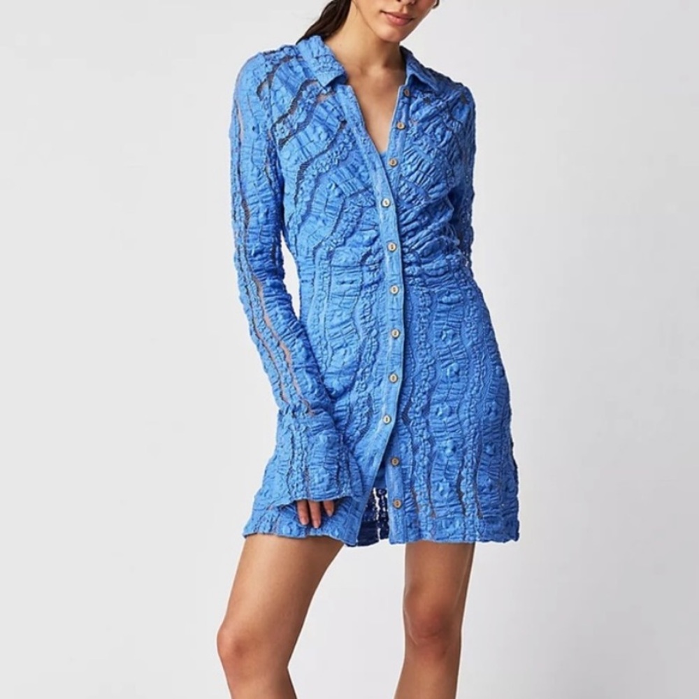 Free People Shayla lace mini dress